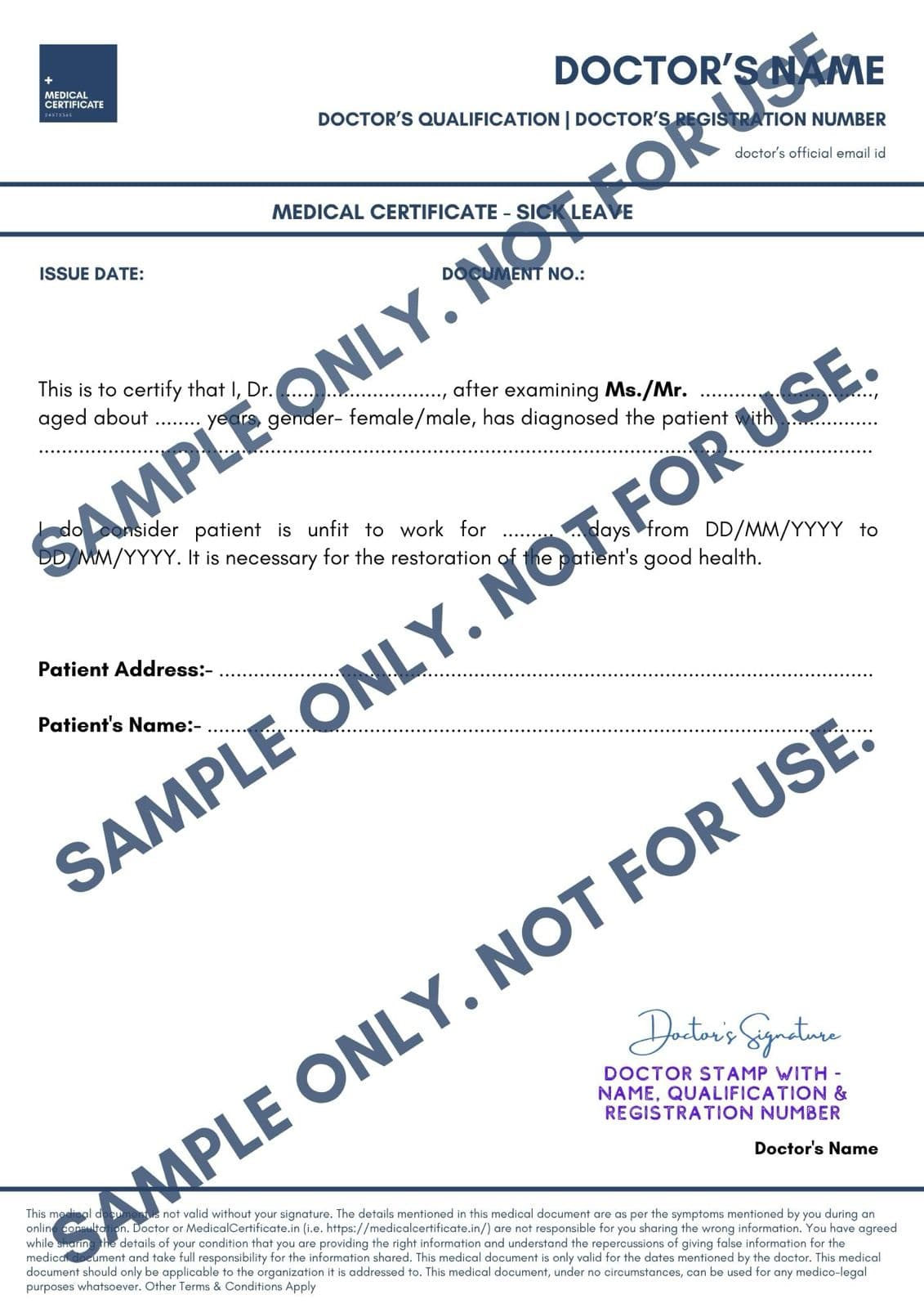 Medical Certificate in Philippines Format