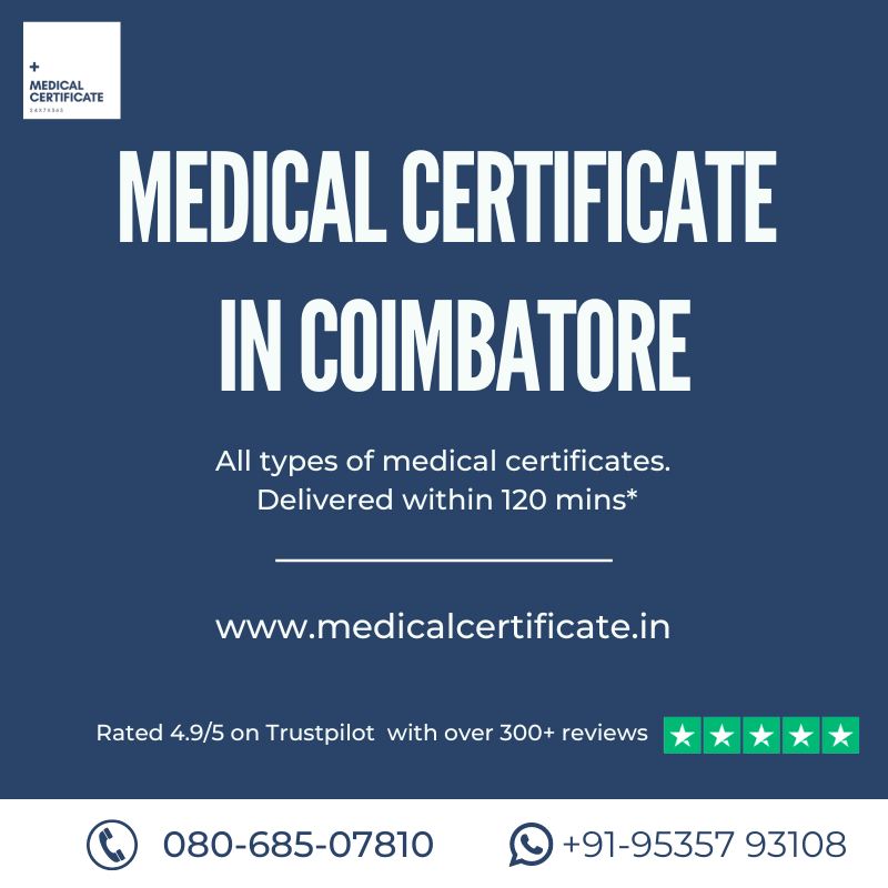 Medical Certificate Online in Coimbatore Dr (Doctors) Certificate